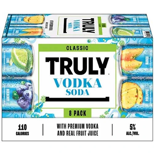 Truly Classic Vod Soda 8pk Can