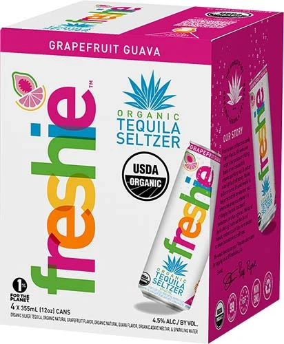 Freshie Tequila Seltzer Grapefruit Guava 4pk