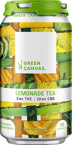 Untitled Art Green Canvas Lemonade / Peach Tea