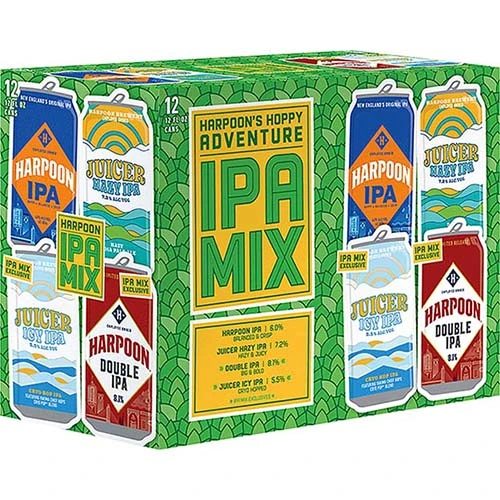 Harpoon Ipa Mix Pack 12pk Ma 12oz Can