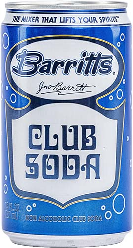 Barritts Club Soda 4pk Can