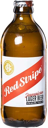 Red Stripe Bottles