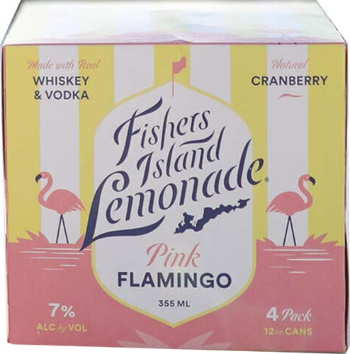 Fishers Island Lemonade Pnk Flamingo 4pk Cn