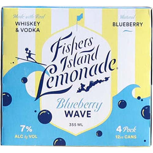 Fishers Island Lemonade Blueberry Wave 4pk Cn