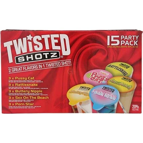 Twisted Shotz Red 15pk 40