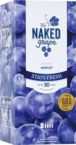 The Naked Grape Box Merlot Box Wine 3l