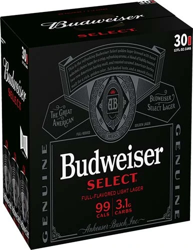 Bud Select Can 30pk12 Oz