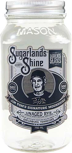 Sugarlands Shine Jim Tom's Unaged Rye Moonshine