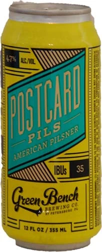 Green Bench Postcard Pils 6pk Can