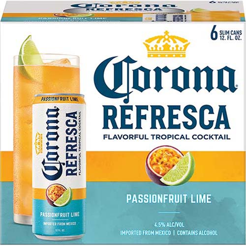 Corona Refresca Passionfruit Lime Spiked Tropical Cocktail