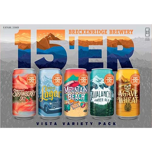 Breckenridge Brewery Vista Variety Pack Low Abv, 15 Pack 12oz Cans