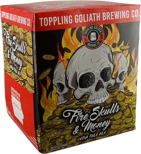 Toppling Goliath Fire  Skulls  And Money 16oz 4pk