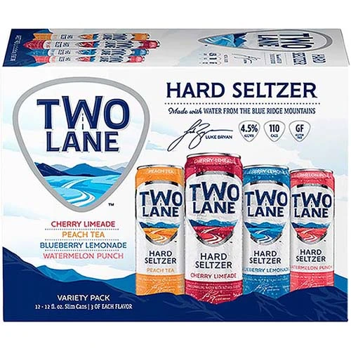 Two Lane Seltzer Variety 12pk Cn