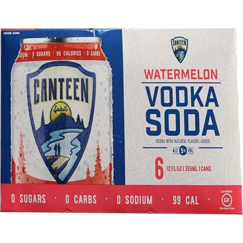 Canteen Watermelon Vodka Soda 6pk Cn