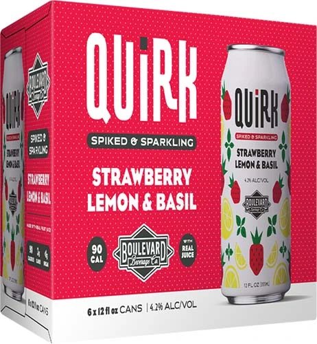 Quirk Strawberry Lemon And Basil 6 Cn