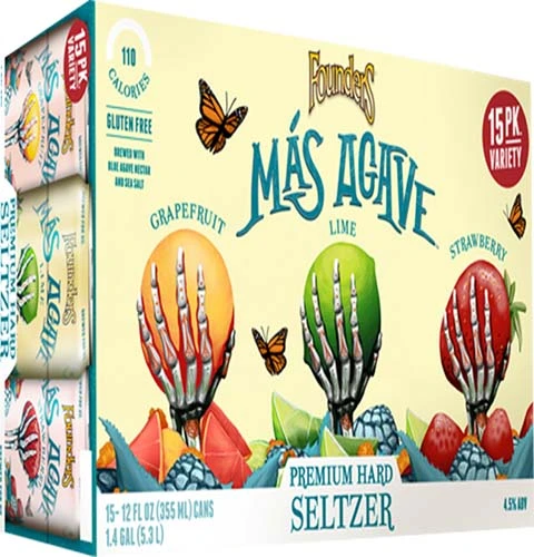 Founders Mas Agave Seltzer Vty 15pk Can