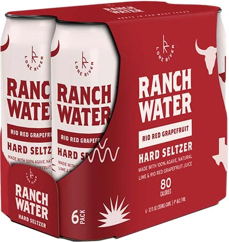 Lone River Rio Red Grapefruit Ranch Water 6pk Cn