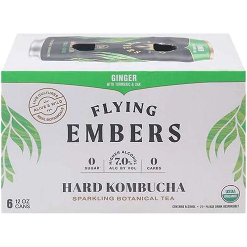 Flying Embers Ginger Hard Kombucha 6pk