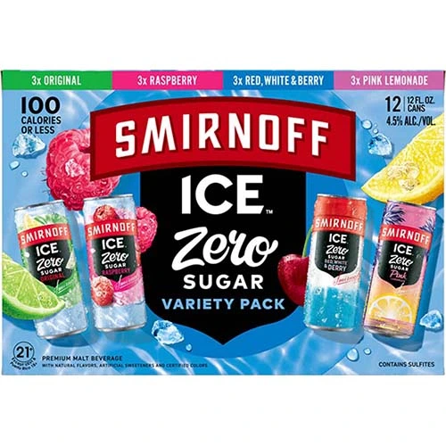 Smirnoff Ice Zero Sugar Variety 2/12/12cn