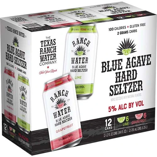 Texas Ranch Water Agave Seltzer 12pk Cn