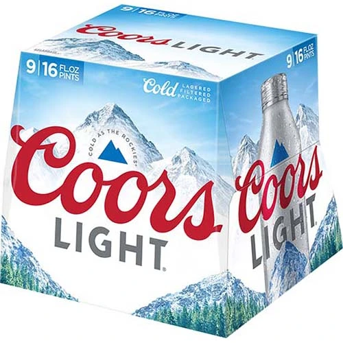 Coors Light Almn Can 9pk 16oz