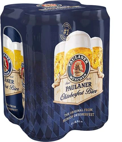 Paulaner Oktoberfest Bier 16oz 4pk Cn