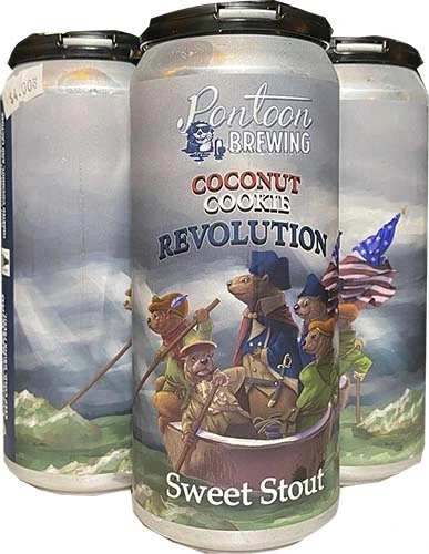 Pontoon Coconut Cookie Revolution 16oz 4pk Cn