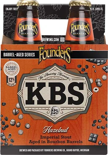 Founders Kbs Hazelnut 4pk 12oz Btl