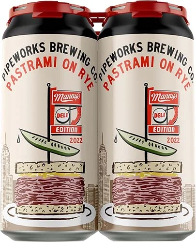 Pipeworks Pastrami On Rye 16oz 4pk Cn