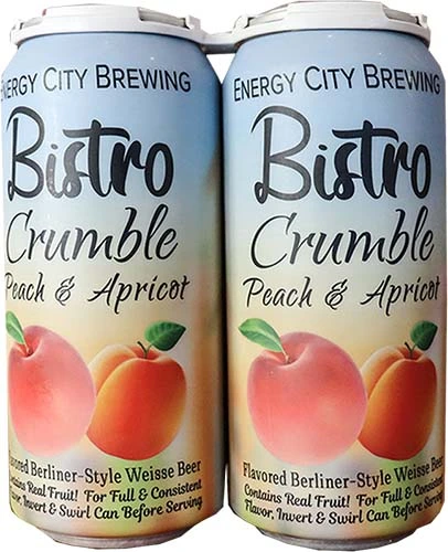 Enegry City Bistro Crumble Peach Apricot 4pk 16oz Cn