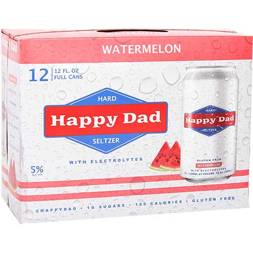 Happy Dad Watermelon Hard Seltzer 12pk Cn