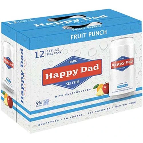 Happy Dad Seltz Frt Punch 12pk Gl Fr Wi 12oz Can