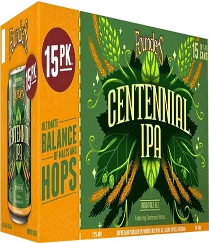 Founders Centennial Ipa 15pk Mi 12oz Can