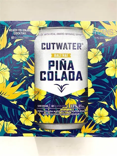 Cutwater Bali Hai Pina Col4pk Gl Fr Ca 12oz Can 25