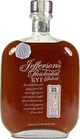 Jefferson's Presidential Select 21 Year Old Straight Rye Whiskey