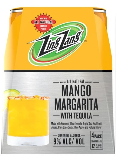 Zing Zang Premium Mango Margarita 12oz/4pk