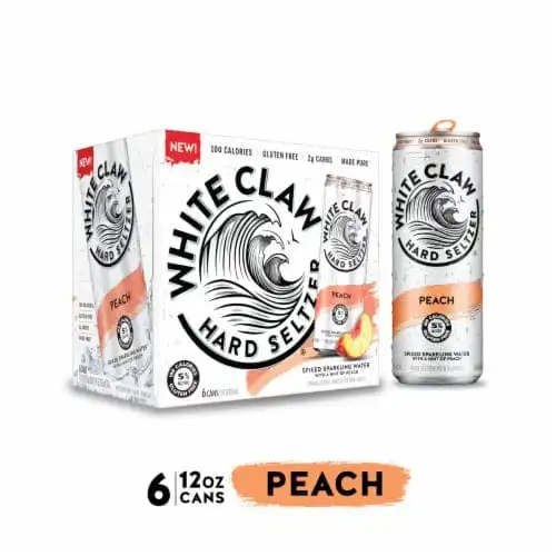 White Claw Peach 6pk Gl Fr Il 12oz Can