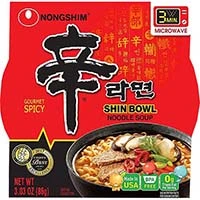 Nong Shim:noodle Soup, Shin Bowl, Gourmet Spicy 3.03 Oz