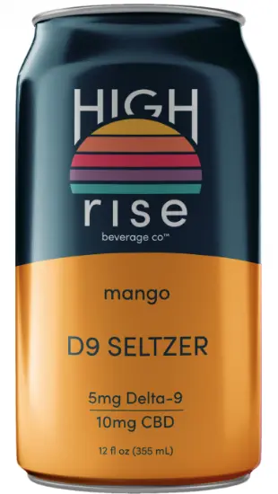 High Rise  Mango  Thc Seltzer  12oz  5mg