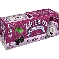 Waterloo Sparkling Water Black Cherry 12 Pk 12 Oz