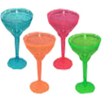 Party Essentials Margarita Glasses Neon 12 Count