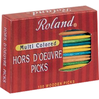 Roland Party Pics Toothpicks Colored 150 Ct