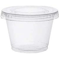 Plastic Portion Control Cups & Lids For Gelatin Shots