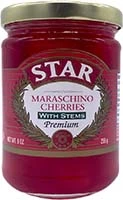 Star Maraschino Cherries With Stems 9 Oz