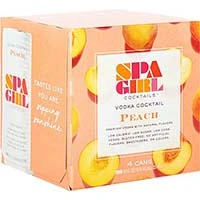 Spa Girl Vodka Peach 4pk Can