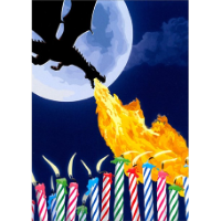 Avanti Greeting Card Fire Dragon Bd Cake