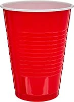 Red Plastic Cups 16ct 16oz