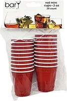 Bary3 Red Mini Cups- 2 Ounce- 20pk