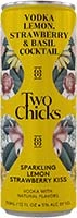 Two Chicks Lem Straw Kiss 4pk