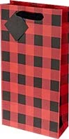 Buffalo Check Double Bottle Wine Bag